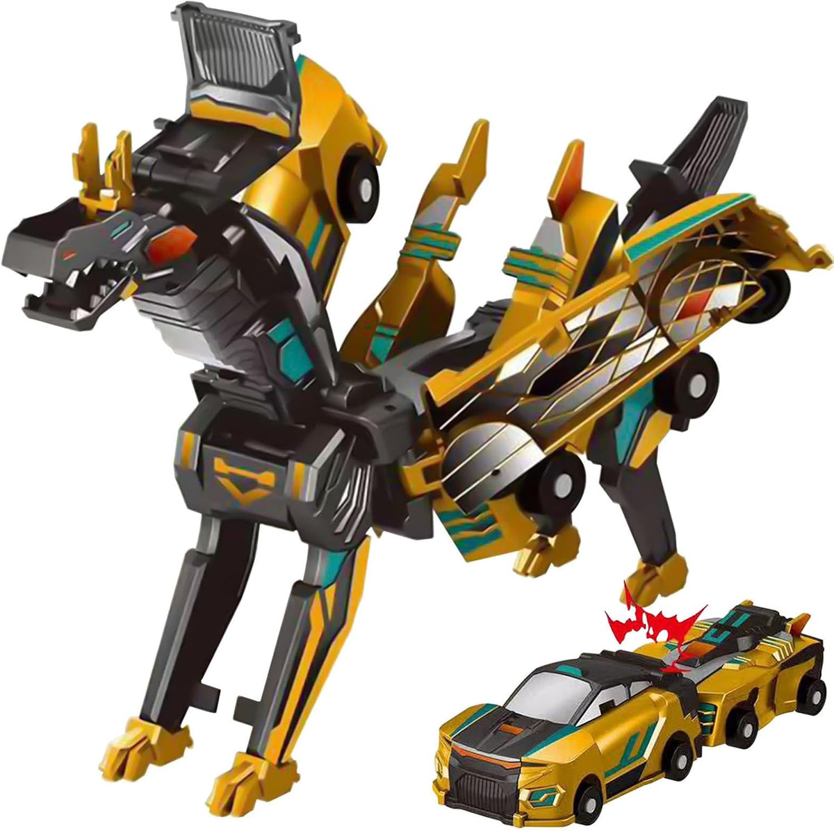 DinoDrive 2-in-1 Transforming Race Car Dinosaur Automatic Transforming Toy