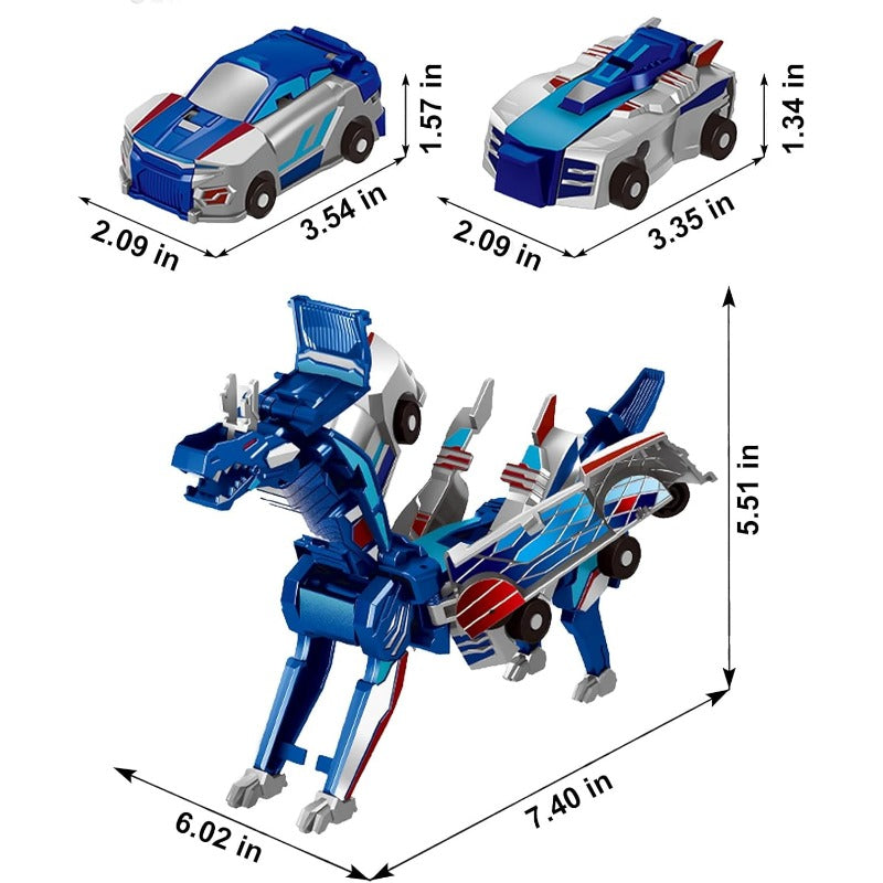 DinoDrive 2-in-1 Transforming Race Car Dinosaur Automatic Transforming Toy