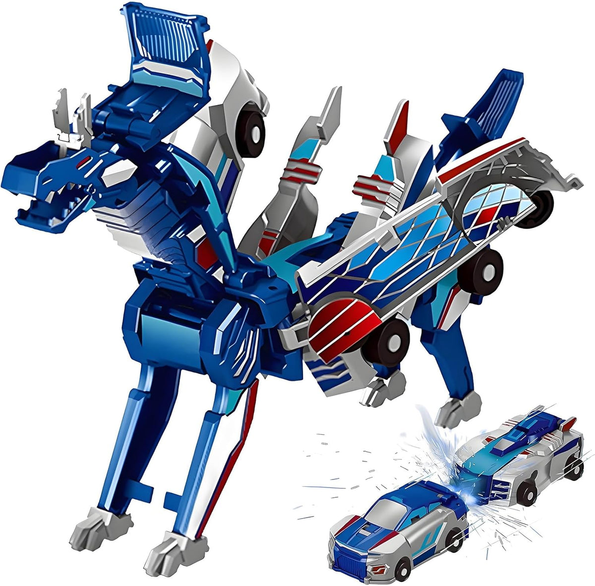 DinoDrive 2-in-1 Transforming Race Car Dinosaur Automatic Transforming Toy
