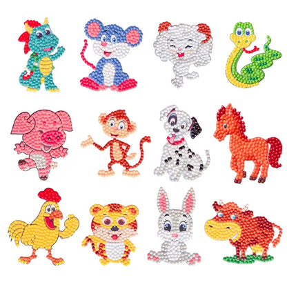 DIY children's free stick cartoon diamond painting
