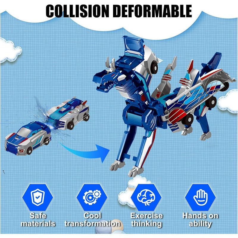 DinoDrive 2-in-1 Transforming Race Car Dinosaur Automatic Transforming Toy